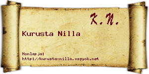 Kurusta Nilla névjegykártya